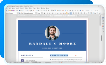 Writer application screenshot