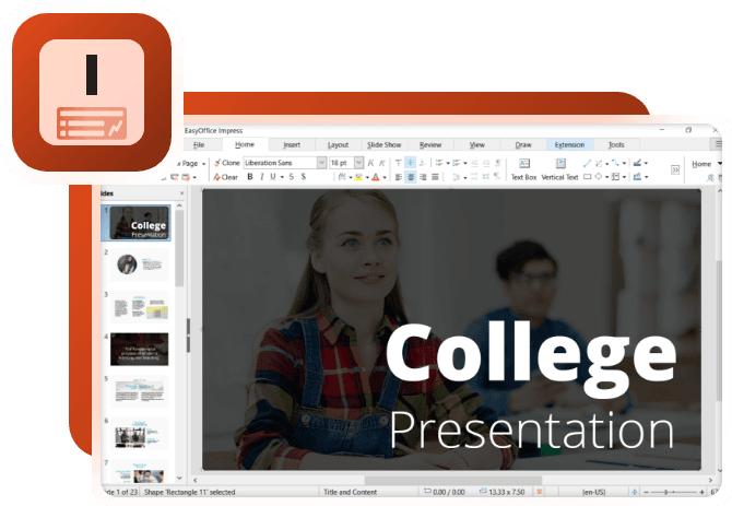 Screenshot of Impress