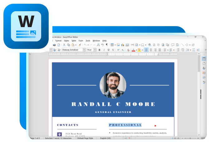 Screenshot of Writer